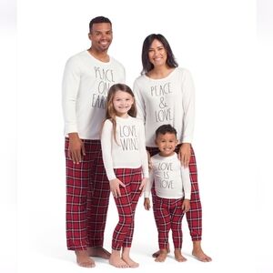 New Rae Dunn Peace and Love Pajama Set